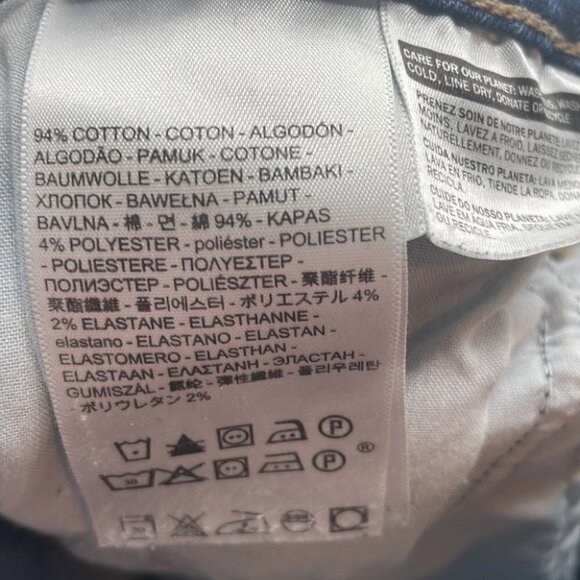 levi’s premium high rise straight jeans slightly distressed side slits sz 26 - Picture 6 of 11